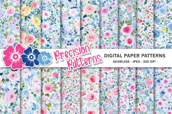 Bringing Charm to Your Projects with the Blue Cottage Floral Seamless Pattern