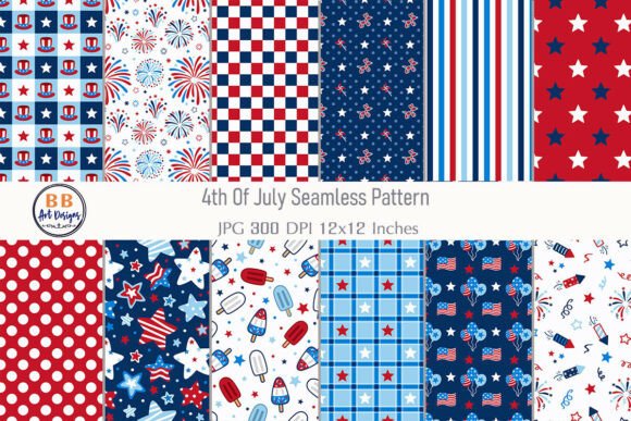 Celebrate Independence Day with High-Quality Patriotic 4th of July Pattern USA Paper