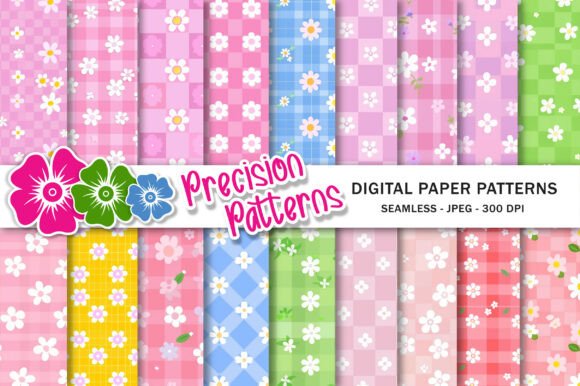 Elevate Your Creative Projects with the Charm of Pink Gingham Floral Patterns
