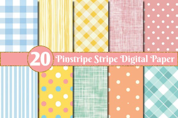 Elevate Your Designs with Pinstripe Stripe Digital Paper
