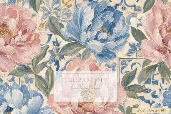 Elevating Brand Aesthetics: The Strategic Rise of the Blue Pink Peony Tile Floral Pattern in Modern Design