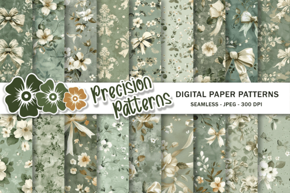 Evaluating the Sage Green Floral Bow Digital Pattern for Creative Projects