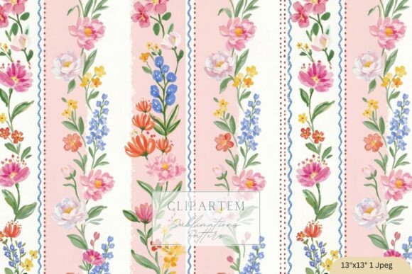 Exploring the Vintage Floral Stripe Seamless Pattern for Modern Design Projects