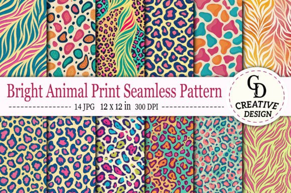 Unleashing Creativity with High-Resolution Bright Animal Print Seamless Patterns