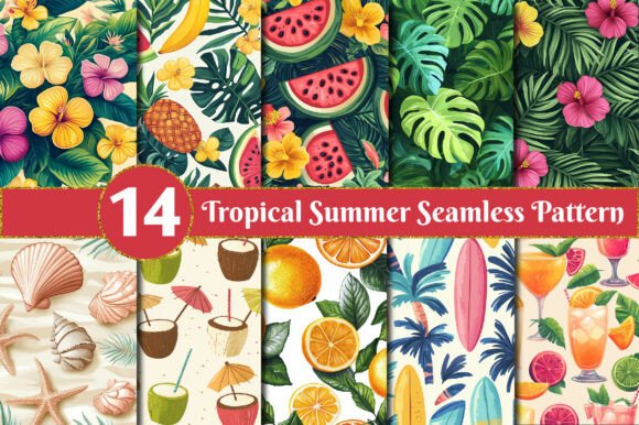 Unlock Creative Potential with a Vibrant Tropical Summer Seamless Pattern
