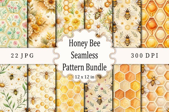 Unlocking Creative Potential with the Honey Bee Seamless Pattern Bundle