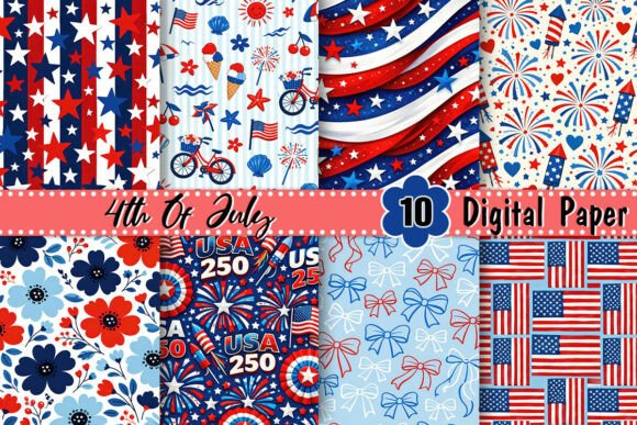 Unlocking Creative Potential with the USA 250 4th of July Digital Paper Collection
