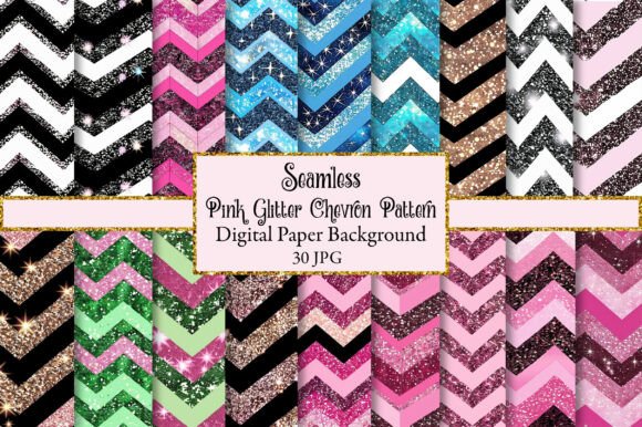 Unlocking Creativity with the Pink Glitter Chevron Pattern