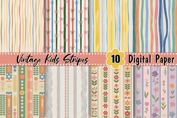 Unlocking Nostalgia: A Guide to the Vintage Kids Stripes Digital Pattern